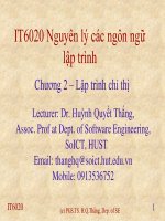 Nguyên lý các ngôn ngữ  lập trình Lập trình chỉ thị