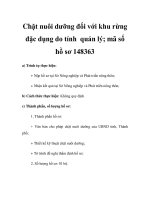 Chặt nuôi dưỡng đối với khu rừng đặc dụng do tỉnh quản lý; mã số hồ sơ 148363 pptx