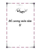 Đề cương môn tâm lý pot