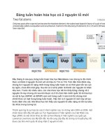 Bảng tuần hoàn hóa học có 2 nguyên tố mới Đầu tháng 6 vừa qua, bảng tuần pdf