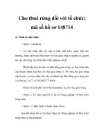 Cho thuê rừng đối với tổ chức; mã số hồ sơ 148714 ppsx