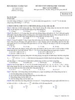 ĐÁP ÁN ĐỀ THI TUYỂN SINH ĐẠI HỌC_MÔN VẬT LÝ_KHỐI A_NĂM 2010_MÃ ĐỀ 136 pptx