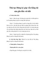 Thủ tục Đăng ký góp vốn bằng tài sản gắn liền với đất potx