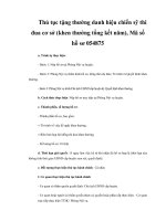 Thủ tục tặng thưởng danh hiệu chiến sỹ thi đua cơ sở (khen thưởng tổng kết năm), Mã số hồ sơ 054875 ppsx
