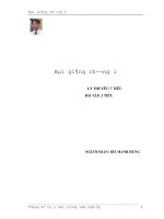 Bài giảng- Thống kê toán học trong lâm nghiệp -chương 1 docx