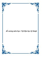 Đáp án đề cương môn học: Vật liệu học kỹ thuật doc