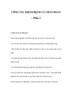 CÔNG TÁC KHÁM BỆNH VÀ CHẨN ĐOÁN – Phần 2 pptx