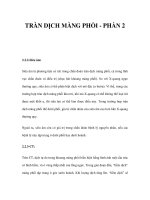 TRÀN DỊCH MÀNG PHỔI - PHẦN 2 pptx