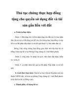 Thủ tục chứng thực hợp đồng tặng cho quyền sử dụng đất và tài sản gắn liền với đất docx