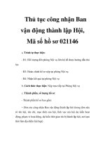 Thủ tục công nhận Ban vận động thành lập Hội, Mã số hồ sơ 021146 pps
