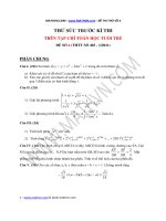 Đề thi môn Toán_ Thử sức trước kì thi_ Đề số 4 docx