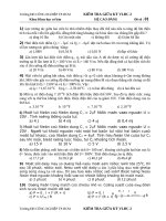 KIỂM TRA GIỮA KỲ VẬT LÍ ĐẠI CƯƠNG A2 ppt