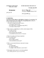 KÌ THI CHỌN HỌC SINH GIỎI CÁC CẤP MÔN TIẾNG ANH pptx