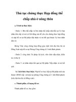 Thủ tục chứng thực Hợp đồng thế chấp nhà ở nông thôn potx