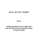Đề tài: Những giải pháp chủ yếu nhằm thúc đẩy nền kinh tế thị trường định hướng xã hội chủ nghĩa ppsx