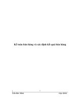 Đề tài: Kế toán bán hàng và xác định kết quả bán hàng pptx