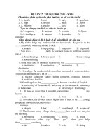 ĐỀ LUYỆN THI ĐẠI HỌC 2011 – SỐ 10 pdf