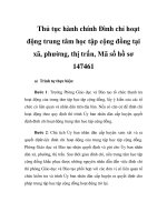 Thủ tục hành chính Đình chỉ hoạt động trung tâm học tập cộng đồng tại xã, phường, thị trấn, Mã số hồ sơ 147461 pptx