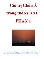 Giá trị Châu Á trong thế kỷ XXI PHẦN 1 pptx