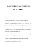 CÁCH SỬ DỤNG MỠ CORTICOID BÔI NGOÀI DA doc