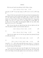 tóm tắt bài toán quy hoạch toàn phương lồi ngặt với nhiễu giới nội