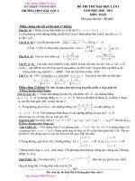 Đề thi thử toán - THPT Hậu Lộc docx