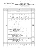 ĐÁP ÁN_THANG ĐIỂM ĐỀ THI TUYỂN SINH ĐH,CĐ_MÔN HÓA_KHỐI A_NĂM 2005 doc