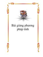 Bài giảng phương pháp tính potx