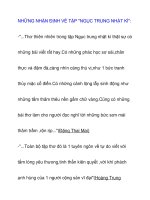 NHỮNG NHẬN ĐỊNH VỀ TẬP 