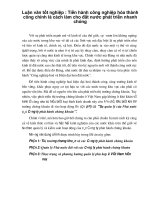 Luận văn tốt nghiệp : Tiến hành công nghiệp hóa thành công chính là cách làm cho đất nước phát triển nhanh chóng phần 1 ppt