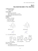 Giáo trình Thực hành Điện tử - Bài 5: Transistor hiệu ứng trường pdf