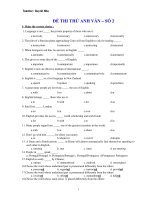 ĐỀ THI THỬ ANH VĂN – SỐ 2 pptx