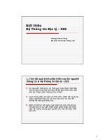 Bài giảng kỹ thuật viễn thám : Giới thiệu Hệ Thông tin Địa lý - GIS doc