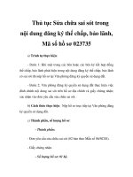 Thủ tục Sửa chữa sai sót trong nội dung đăng ký thế chấp, bảo lãnh, Mã số hồ sơ 023735 pps