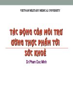 Bài giảng HVQY: tác động của môi trường tới sức khỏe