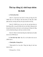 Thủ tục đăng ký sinh hoạt nhóm tin lành doc