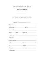 MẪU ĐƠN XIN ĐIỀU CHỈNH GIẤY PHÉP XÂY DỰNG pdf