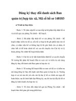 Đăng ký thay đổi danh sách Ban quản trị hợp tác xã, Mã số hồ sơ 148183 docx