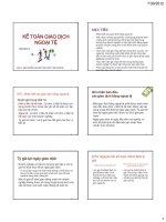 Bài giảng Kế toán giao dịch ngoại tệ