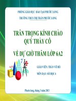 bài giảng toán 6 so sánh phân số