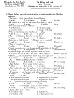 Đề thi học sinh giỏi Môn: Tiếng Anh 9 huyện Bình Xuyên - vòng 2 pdf