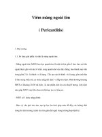 Viêm màng ngoài tim ( Pericarditis) doc