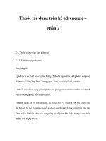 Thuốc tác dụng trên hệ adrenergic – Phần 2 pdf