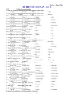 ĐỀ THI THỬ ANH VĂN – SỐ 4 pdf