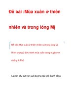 Đề bài :Mùa xuân ở thiênnhiên và trong lòng Mị docx