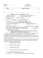 ĐỀ KIỂM TRA ANH VĂN - TEST 4 pot