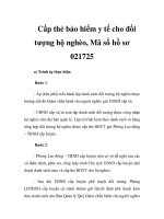 Cấp thẻ bảo hiểm y tế cho đối tượng hộ nghèo, Mã số hồ sơ 021725 pot