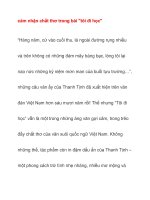 cảm nhận chất thơ trong bài 