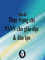 Báo cáo: thực trạng chi ngân sách nhà nước cho giáo dục và đào tạo potx