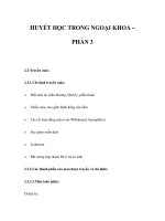 HUYẾT HỌC TRONG NGOẠI KHOA – PHẦN 3 doc
